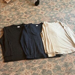 Bundle of 3! Boys Waffle Knit Shirts size Large (10/12)